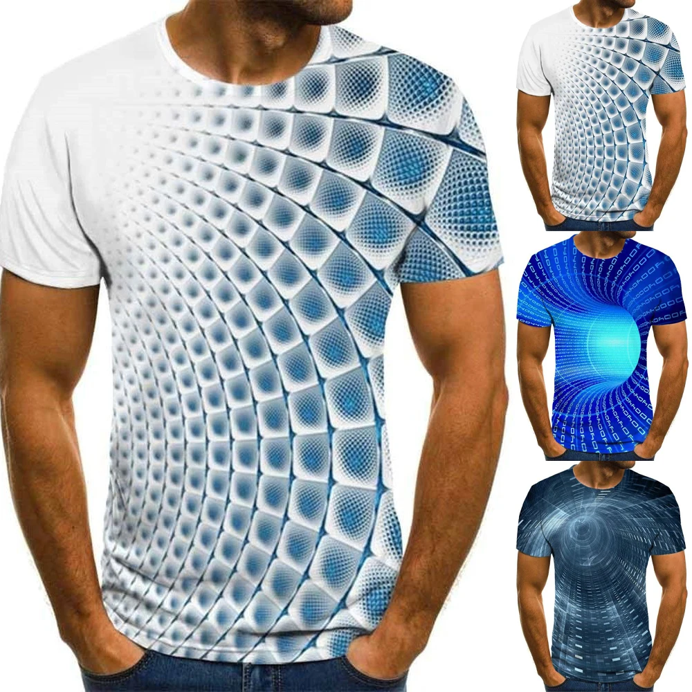 

2021 Digital Printed T-shirt Men O-neck Male Tshirt Camiseta Hombre Short Sleeve Summer Fashion Mens Clothing 3D Mens Tops