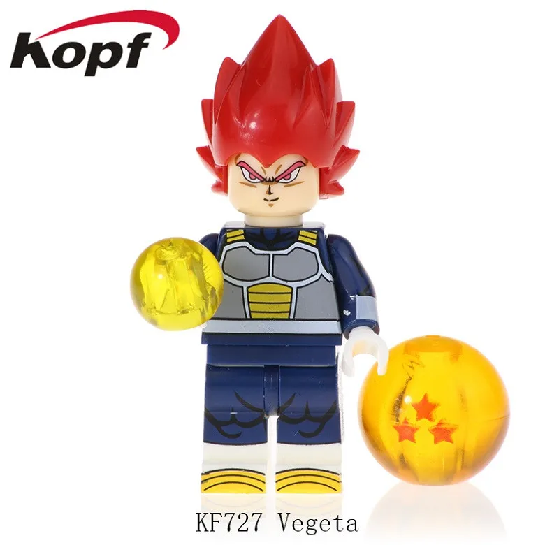 KF727 Without Box KF6073 Одиночная строительные блоки большие фигурки модель Dragon Ball Broli Gogeta сын Goku vegeta Vegetto Mira игрушки для детей - Цвет: KF727 Without Box