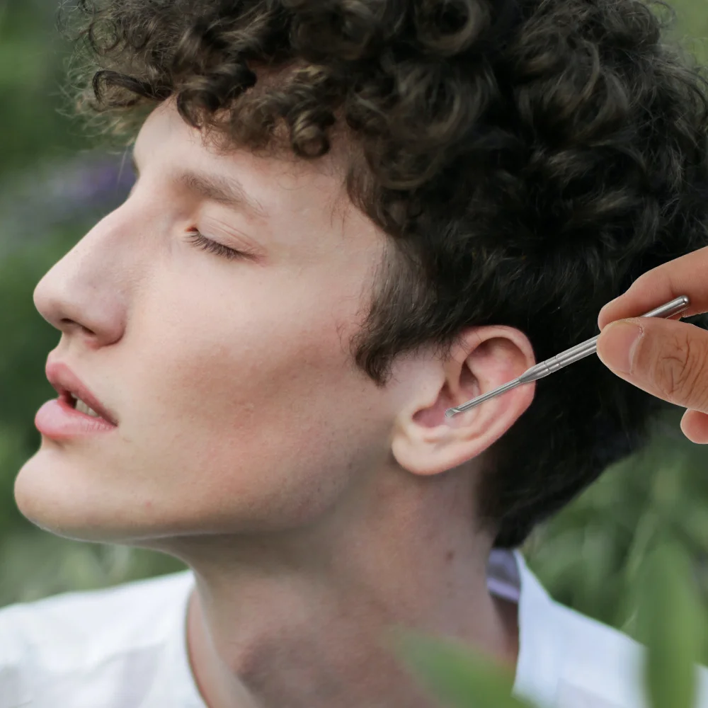 

1 Set Ear Wax Remover Set Stainless Steel Kids Adults Ear Spoon with Storage Box