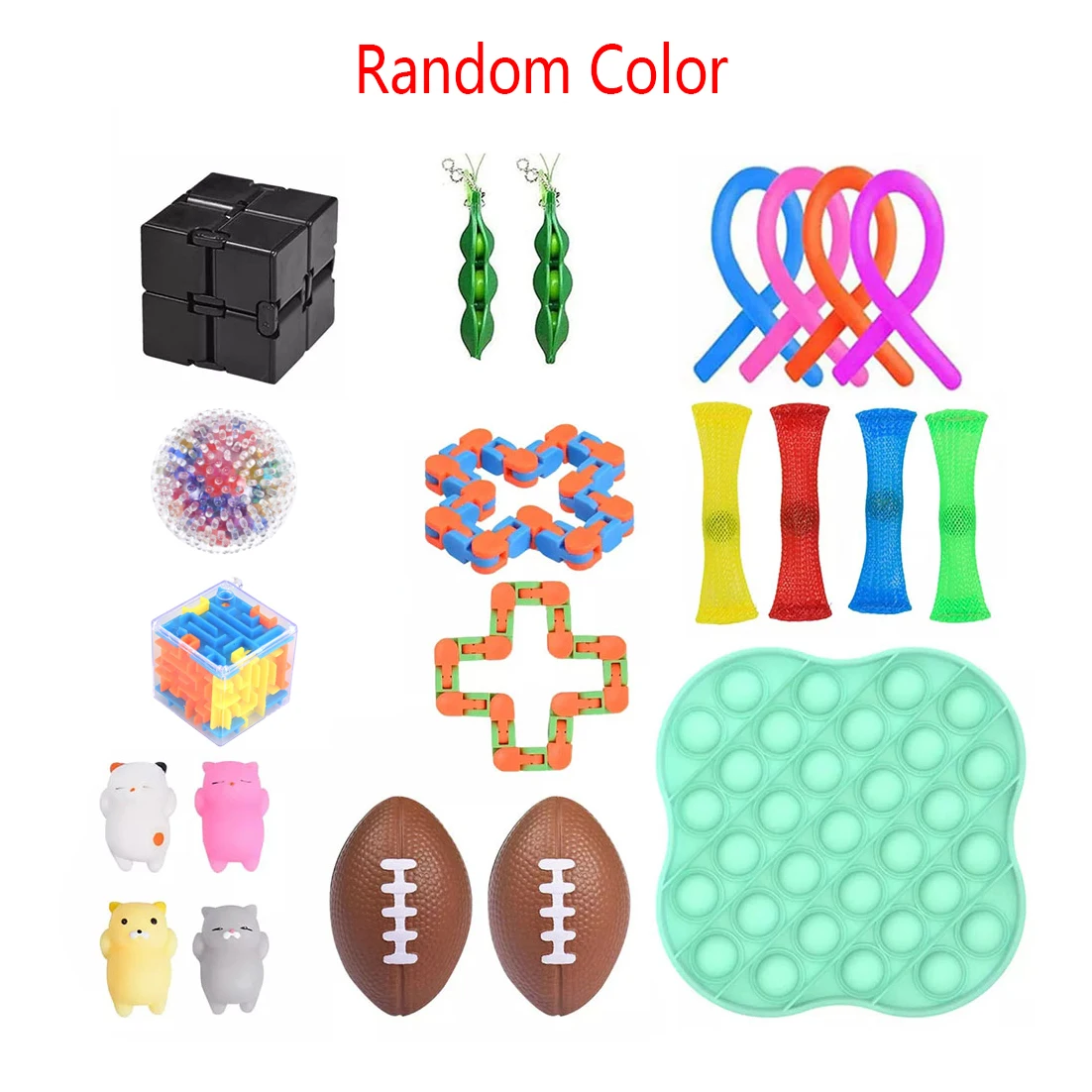 

Fidget Toys Pack Anti Stress Toy Set Marble Relief Gift for Adults Girl Children Sensory Antistress Relief Figet Toys Box