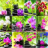 new diy 5d diamond painting bamboo flower diamond embroidery scenery cross stitch full square round drill home decor art gift