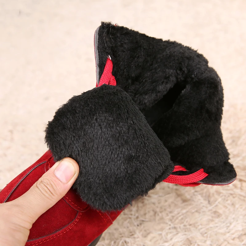 Женские зимние ботинки 2020 красные/черные кроссовки женские по щиколотку