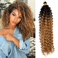 yxcherishair afro curl synthetic crochet hair braiding hair extensions water wave braids bundles freetress afro kinky twist bulk