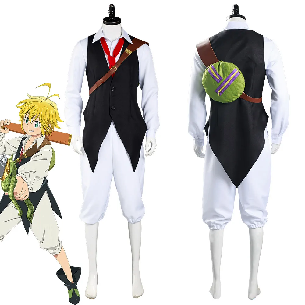 

The Seven Deadly Sins Meliodas Cosplay Costume Shirt Pants Outfits Halloween Carnival Suit