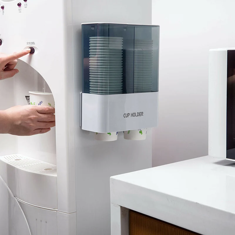 Одноразовый держатель для бумажных стаканчиков настенный пылезащитный дома