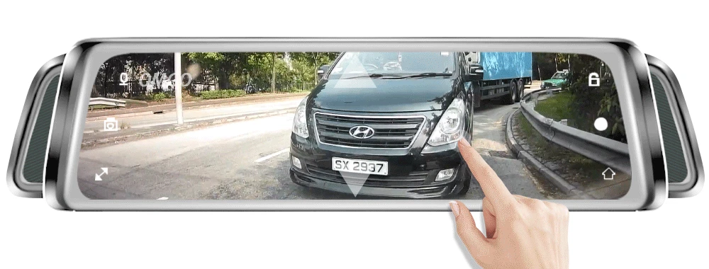 M27 Dash Cam двойной видеорегистратор для автомобиля зеркало поток зеркало заднего вида Dash камера Автомобильная камера Привод рекордер 10 дюймов ips 2.5D сенсорный экран