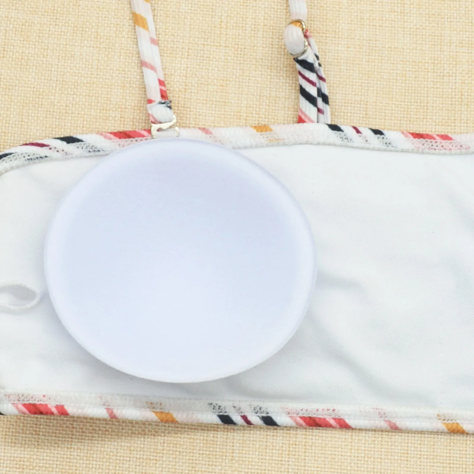 

High waist Striped Female Bathing SuitTwo-Piece Separates Push-up Bikini Set Adjustable Shoulder strap Printed Maillot de bain