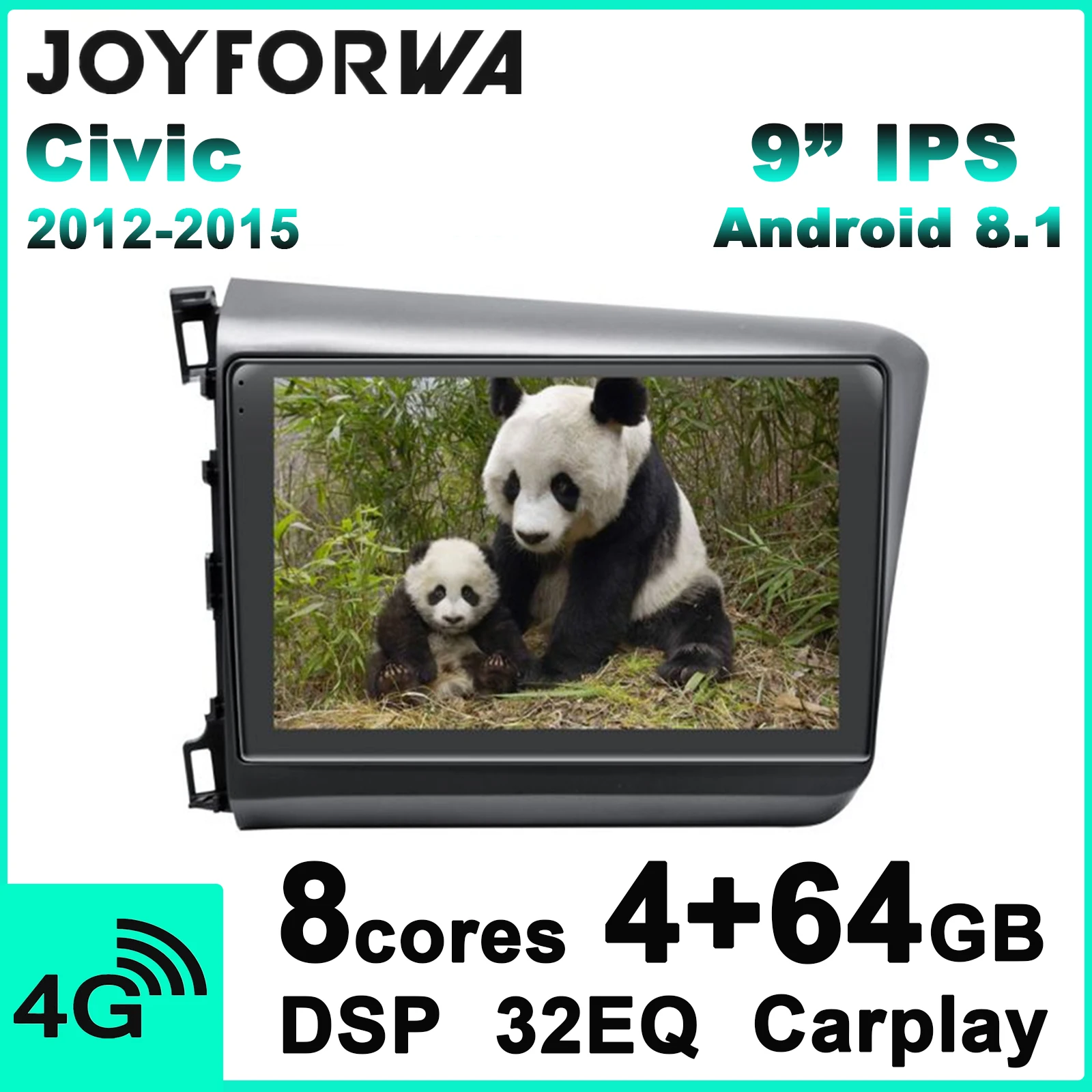 Carplay DSP 9 &quotAndroid 8 1 Автомобильный мультимедийный радио для Honda Civic 2012 2015 GPS SPDIF