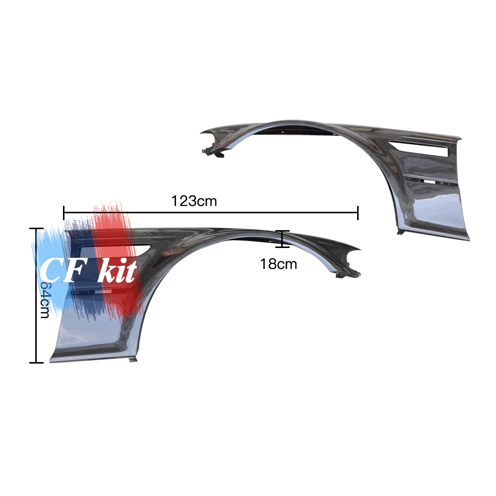 CF Комплект оригинальных воздухозаборных щелей переднего бокового крыла из углеродного волокна для автомобиля BMW E46 M3 1998-2004 стайлинг на.