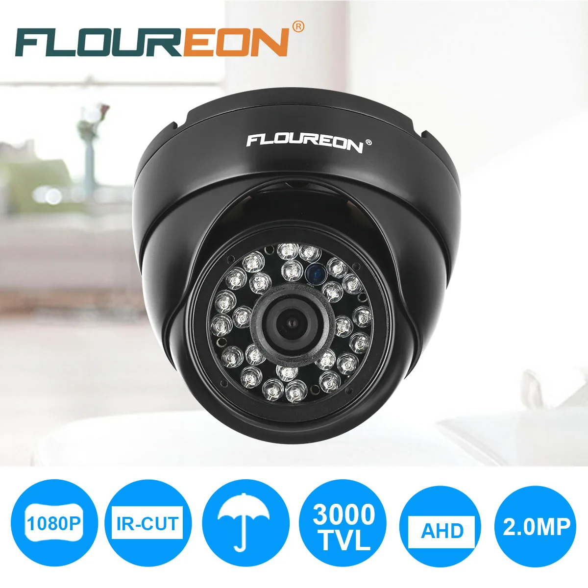 FLOUREON 3000TVL 2.0MP 1080P AHD наружная цилиндрическая камера PAL CCTV DVR Водонепроницаемая