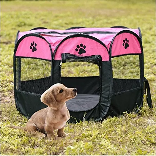 

Portable Dog Cage Folding Dogs Kennel Outdoor Fences Pet Tent House For Small Dogs Playpen Crate Delivery Room Pet Supplies