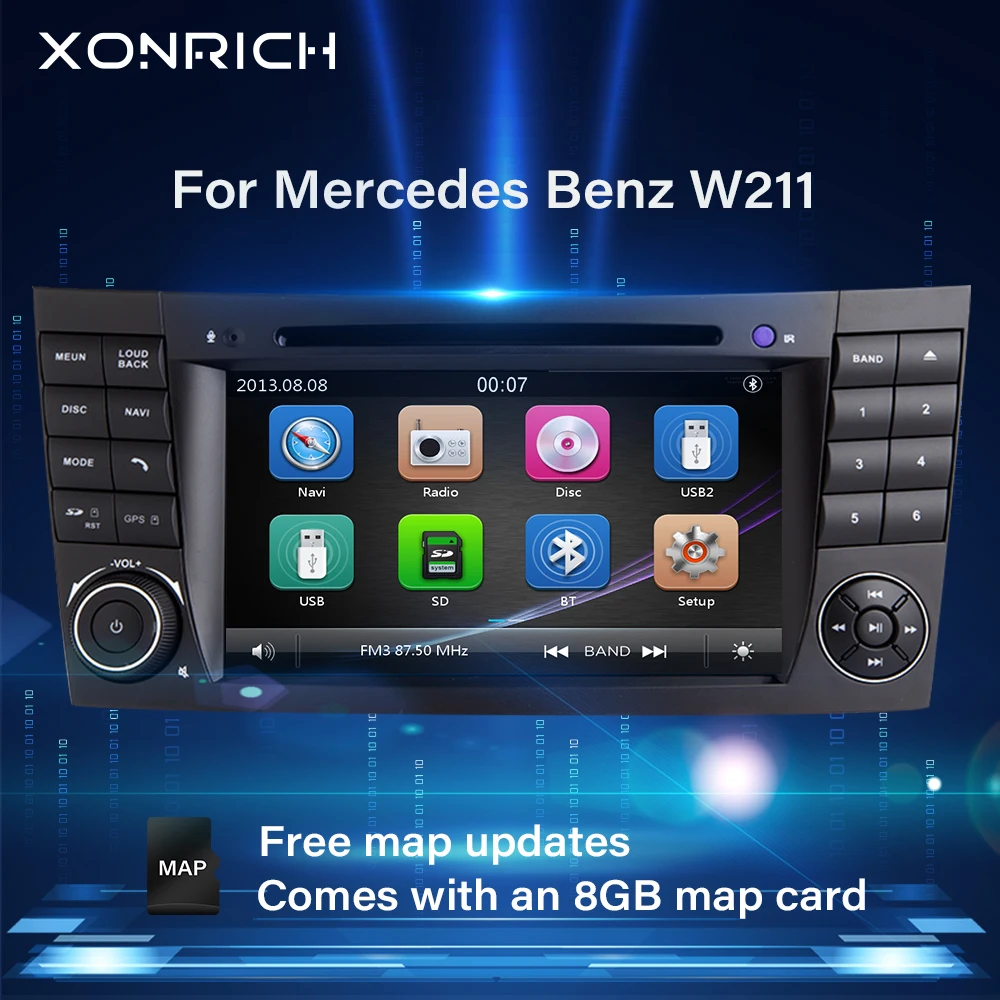 Автомобильный DVD Мультимедиа 2 din для Mercedes Benz E class CLS CLASS w222 W21 E220 CLK W209 320 E350 E240 E270 E280
