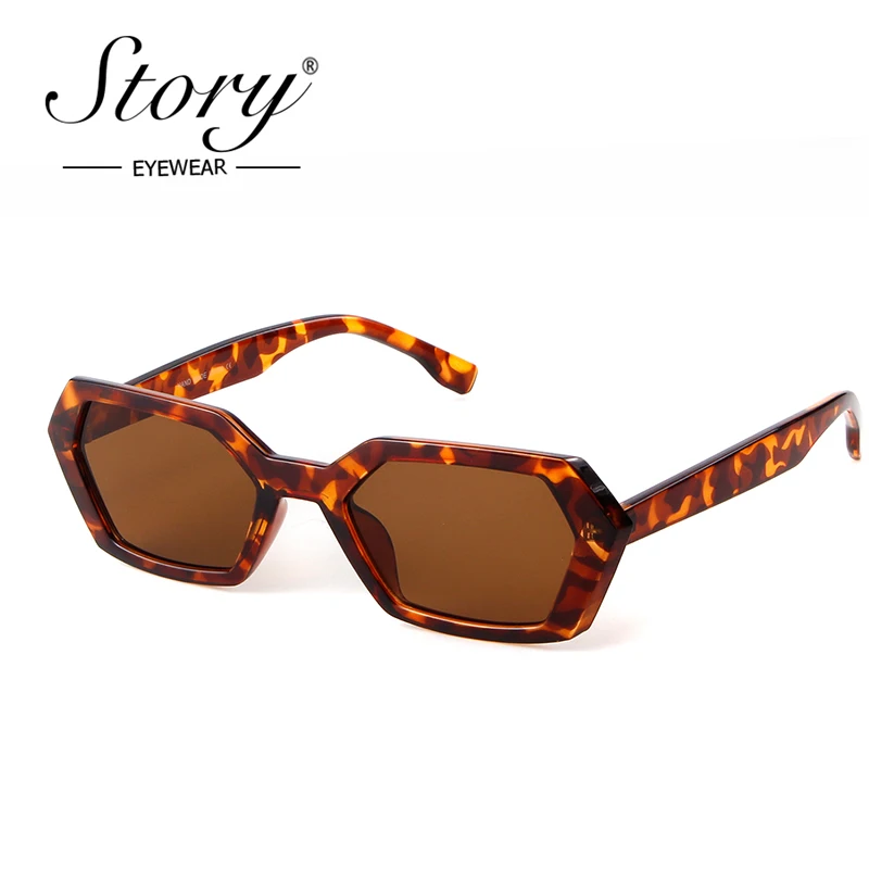 Женские солнцезащитные очки в винтажной зеленой леопардовой оправе STORY 2018