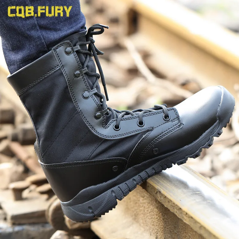 Spring Breathable Hight-top 07 Ultra-Light Combat Men's Mesh Special Forces Combat Mountain Climbing Desert Dumb Combat SHOES