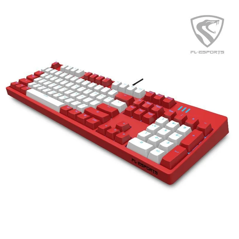 Новая эргономичная проводная USB Механическая игровая клавиатура FL-Esport MKa104s с