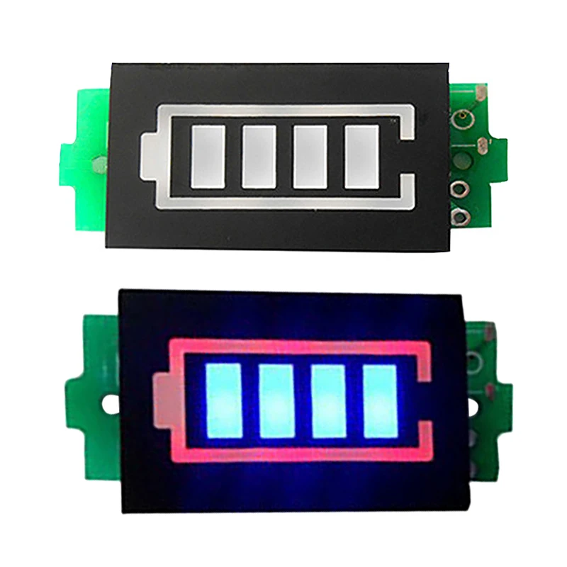 2 Pcs Lithium Battery Capacity Indicator Module Blue Display Power Tester Li-Po Li-Ion 3S Series 12.6 & 2S 8.4V | Электроника