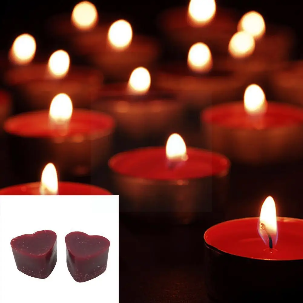 

Flameless Small Led Candle For Home Christmas Party Wedding Decoration Heart-shaped Electronic Tealight Candles Battery-pow N9n0