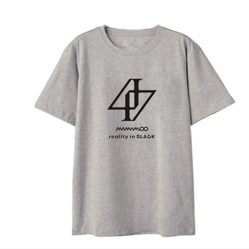 Kpop MAMAMOO reality in BLACK Album Shirts уличная одежда в стиле хип-хоп свободная футболка топы с