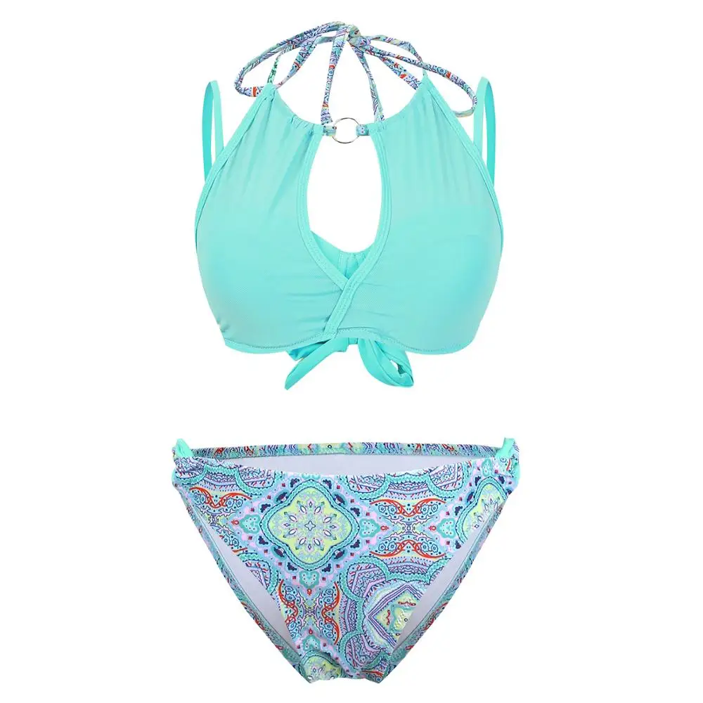 CUFFLLE Bikini 2020 Newest Push Up Set Women Swimwear Low Waisted Swimsuit Mesh Halter Top Bathing Suit S-XXL | Женская одежда