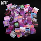 Фиолетовая серия канцелярских наклеек эстетические наклейки декоративные Альбомы Дневник квадратные бумажные наклейки для детей