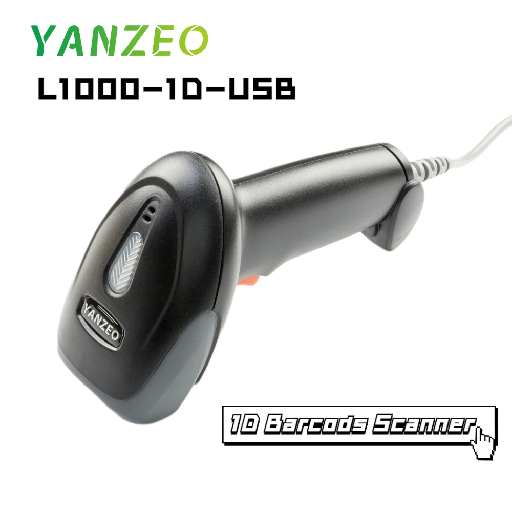 1D лазерный портативный ручной сканер штрих-кода проводной USB-считыватель для