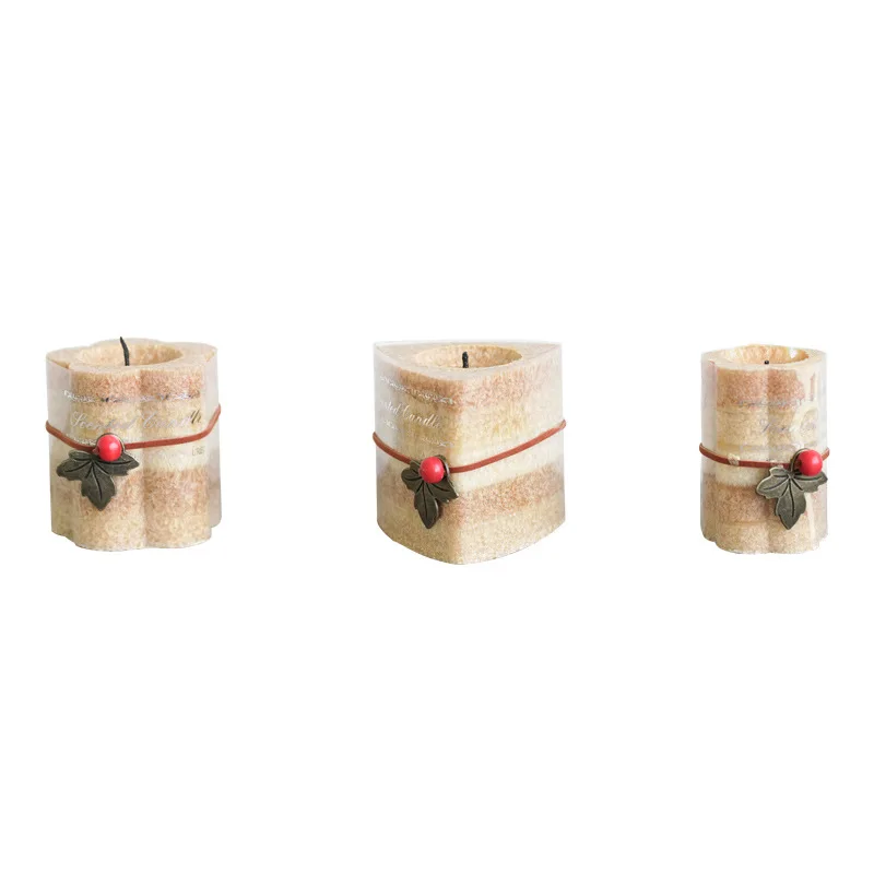 

Scented Candles Triangle Flower Shape Romantic Candlelight Dinner Birthday Wedding Flameless Candles Sparkling Candles