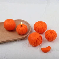 new tangerine shaped cup wax decoration mould diy handmade cnadle aromatherapy mold silicone cake mold soap forms making supplie