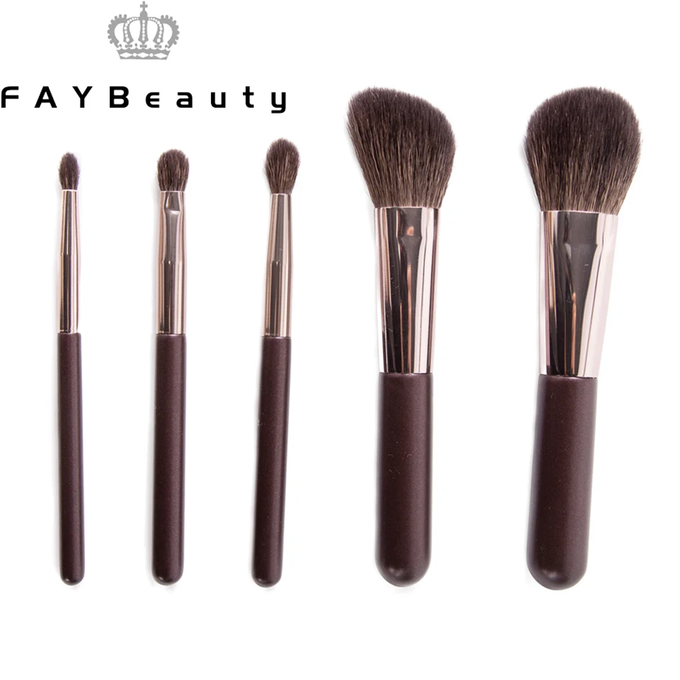 Набор кистей для макияжа FAY Beauty набор из 5 пудра румяна тени век губная смесь