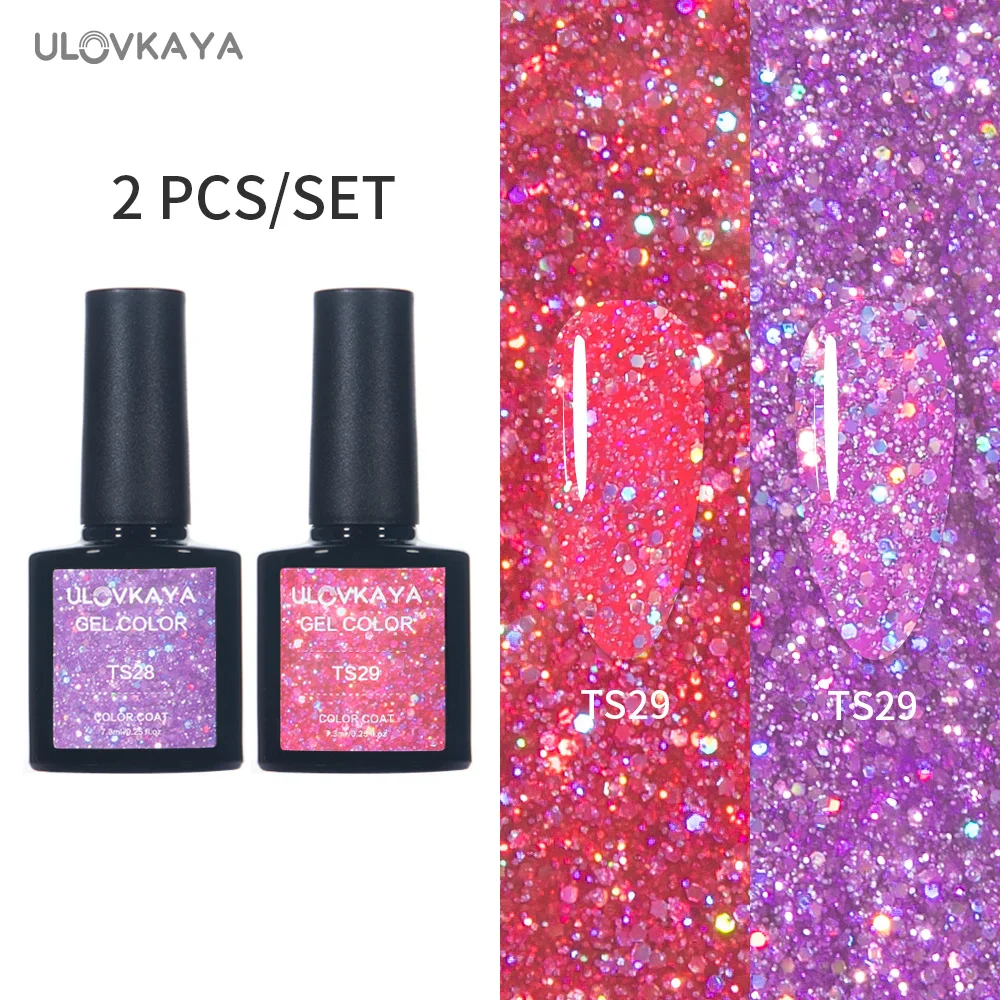 ULOVKAYA 2 шт./компл. светоотражающий Блестящий УФ гель для ногтей 7 3 мл
