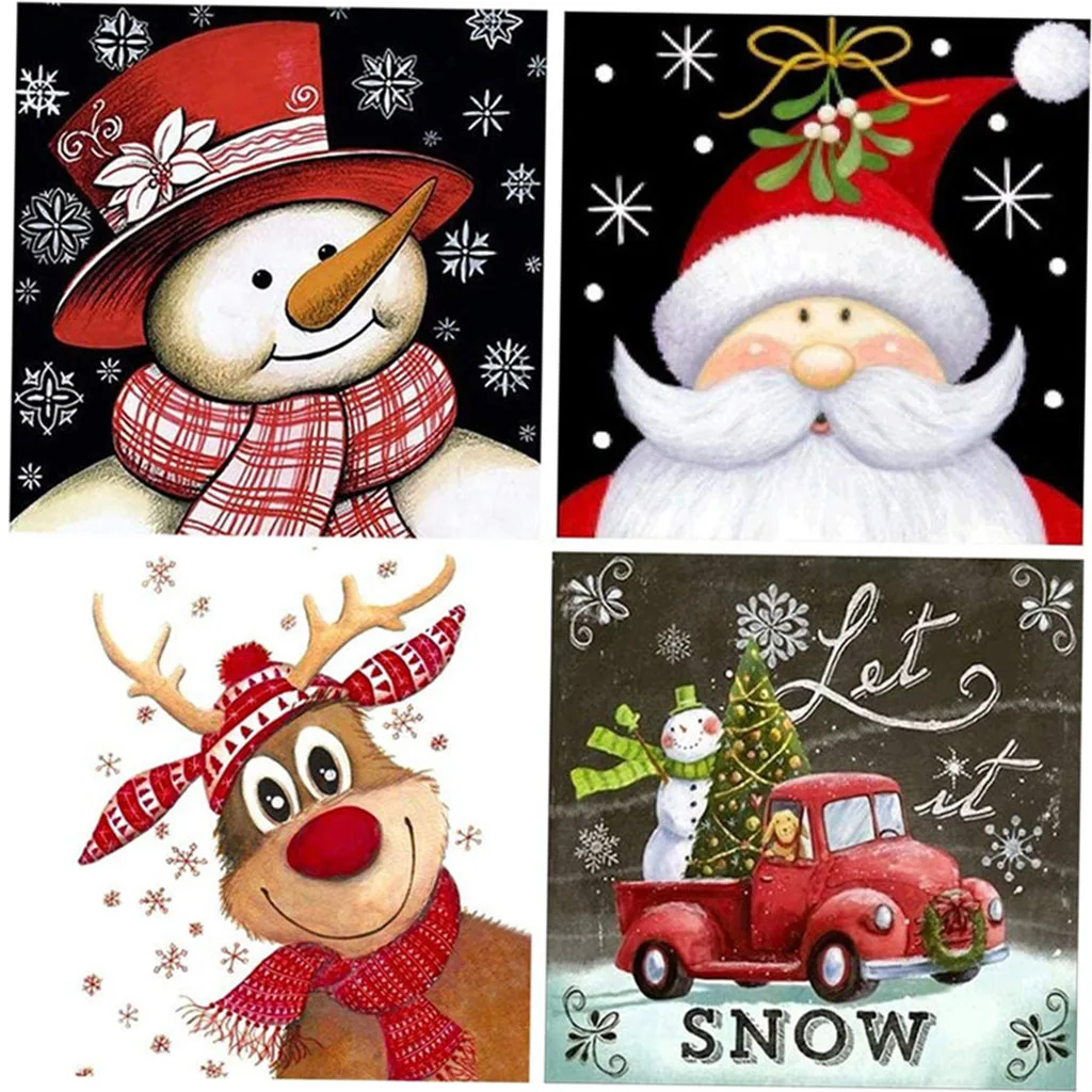 

Набор для алмазной вышивки Стразы, Набор для творчества «сделай сам» из 4 предметов, вышивка крестиком, искусство, настенное украшение