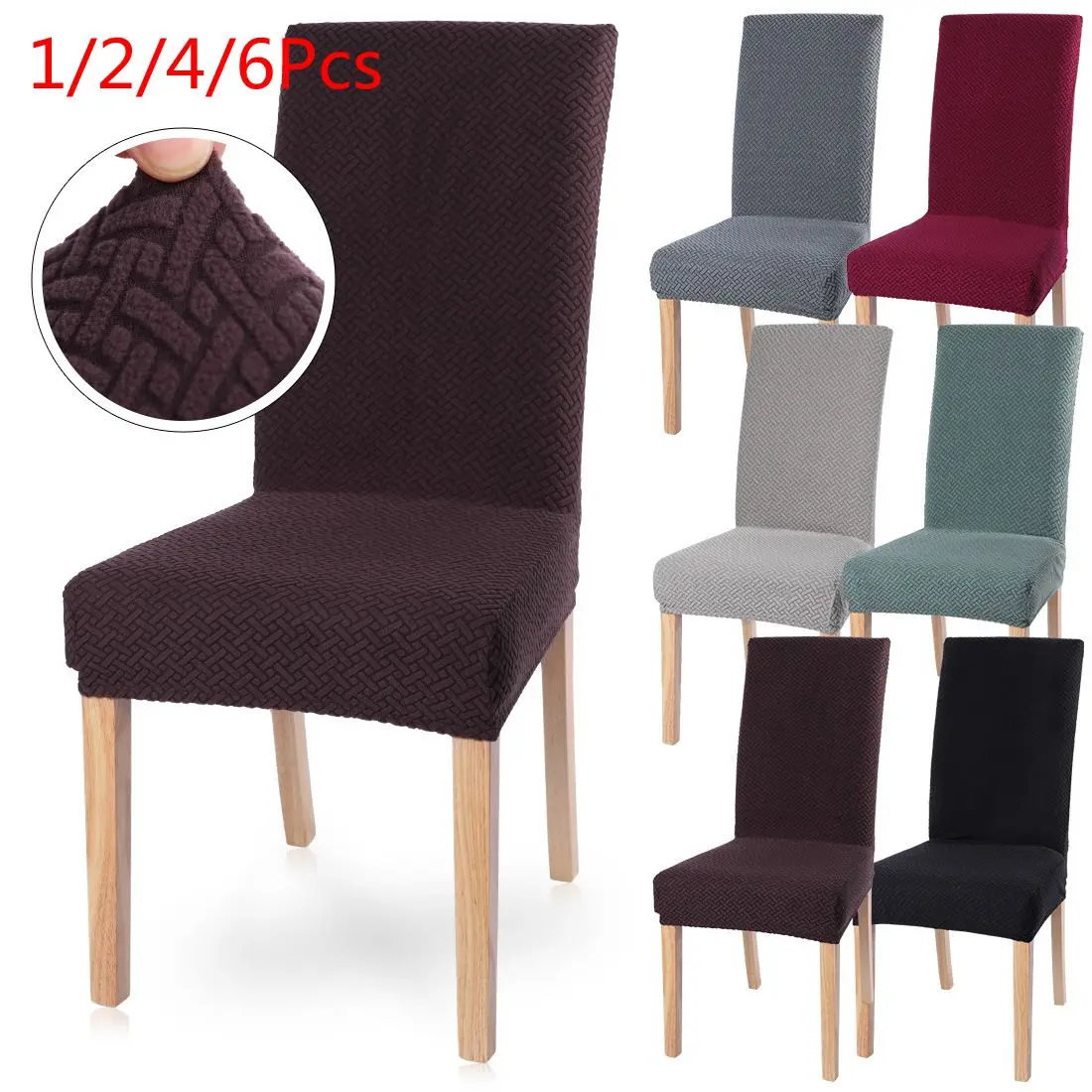 1/2/4/6 шт. эластичные чехлы для стульев из хлопка и спандекса|Чехлы на стулья| |