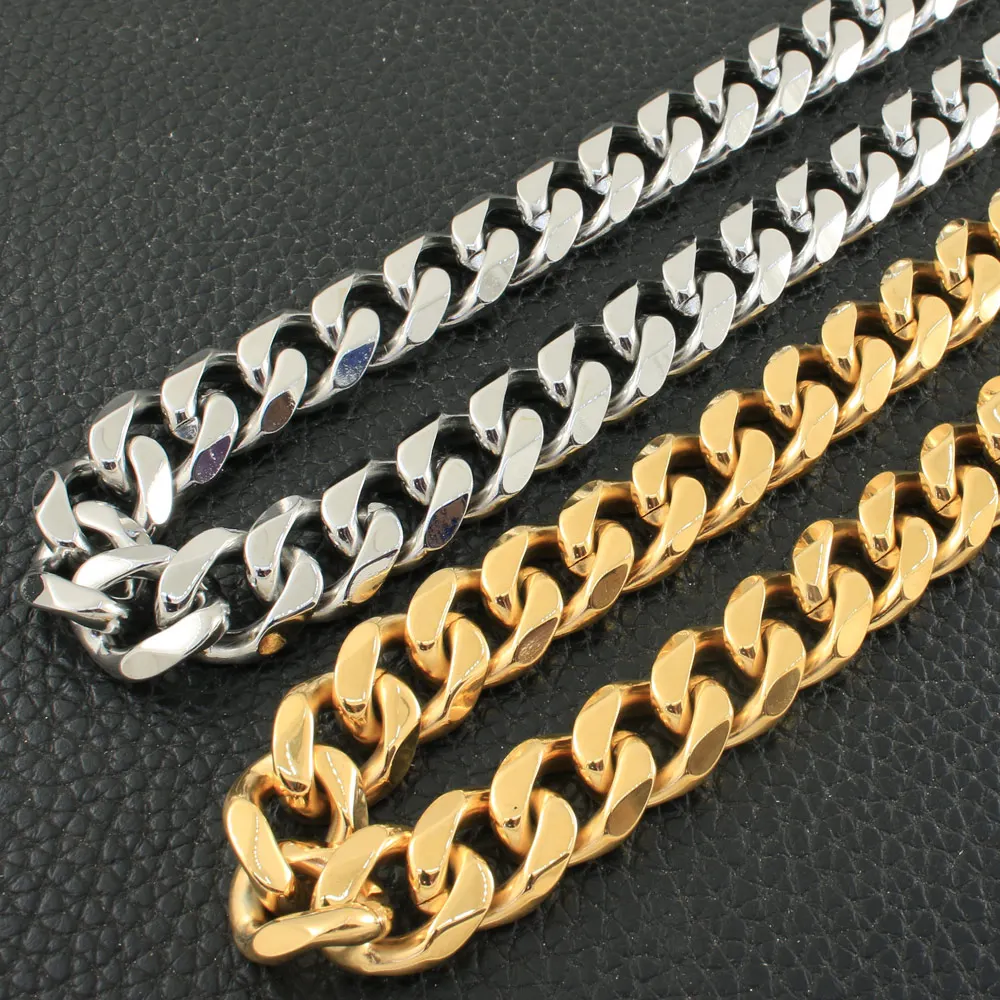 

Men's Big Chain Stainless Steel Jewelry Chain 45cm Necklace And Bracelet Sets Gift For Man Store SFHZANEG