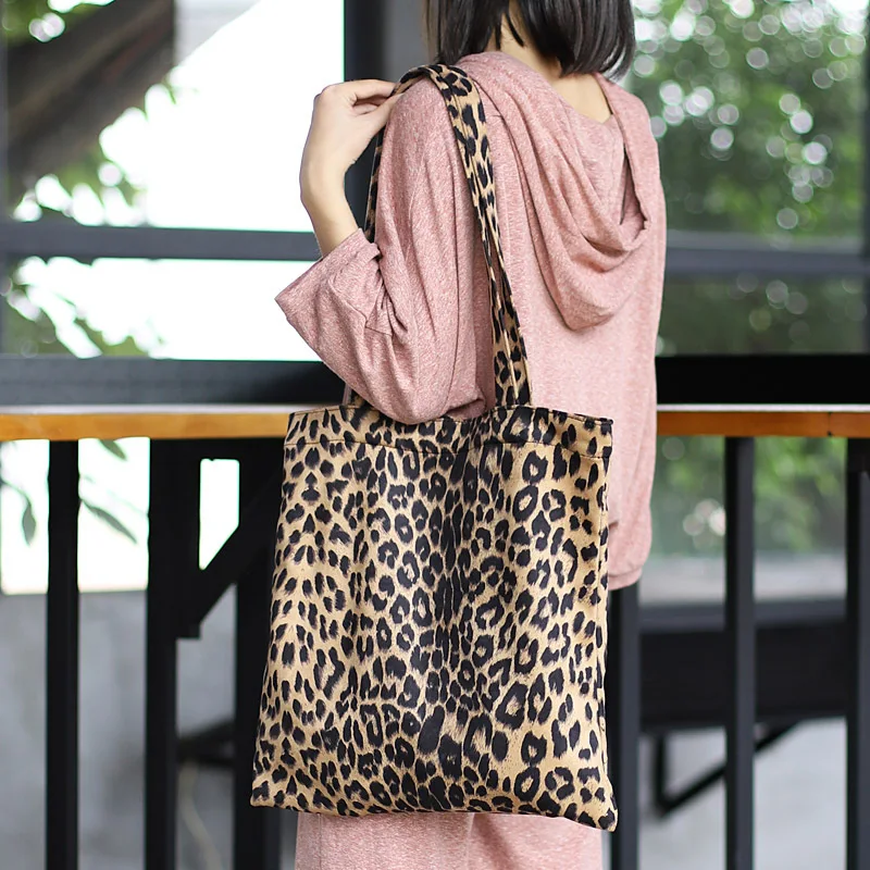 Большая Сумка-тоут с леопардовым рисунком японская модная большая сумка-топ в