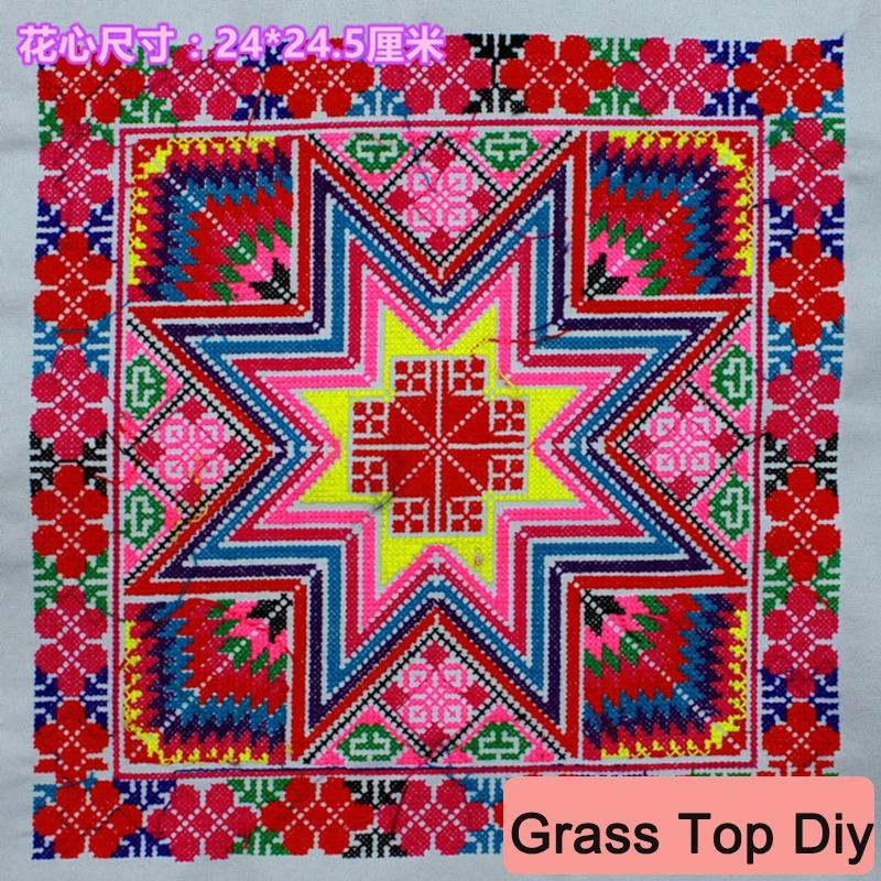 Китайская народная Мода восьмиугольный цветок вышивка крестиком патч дизайнер