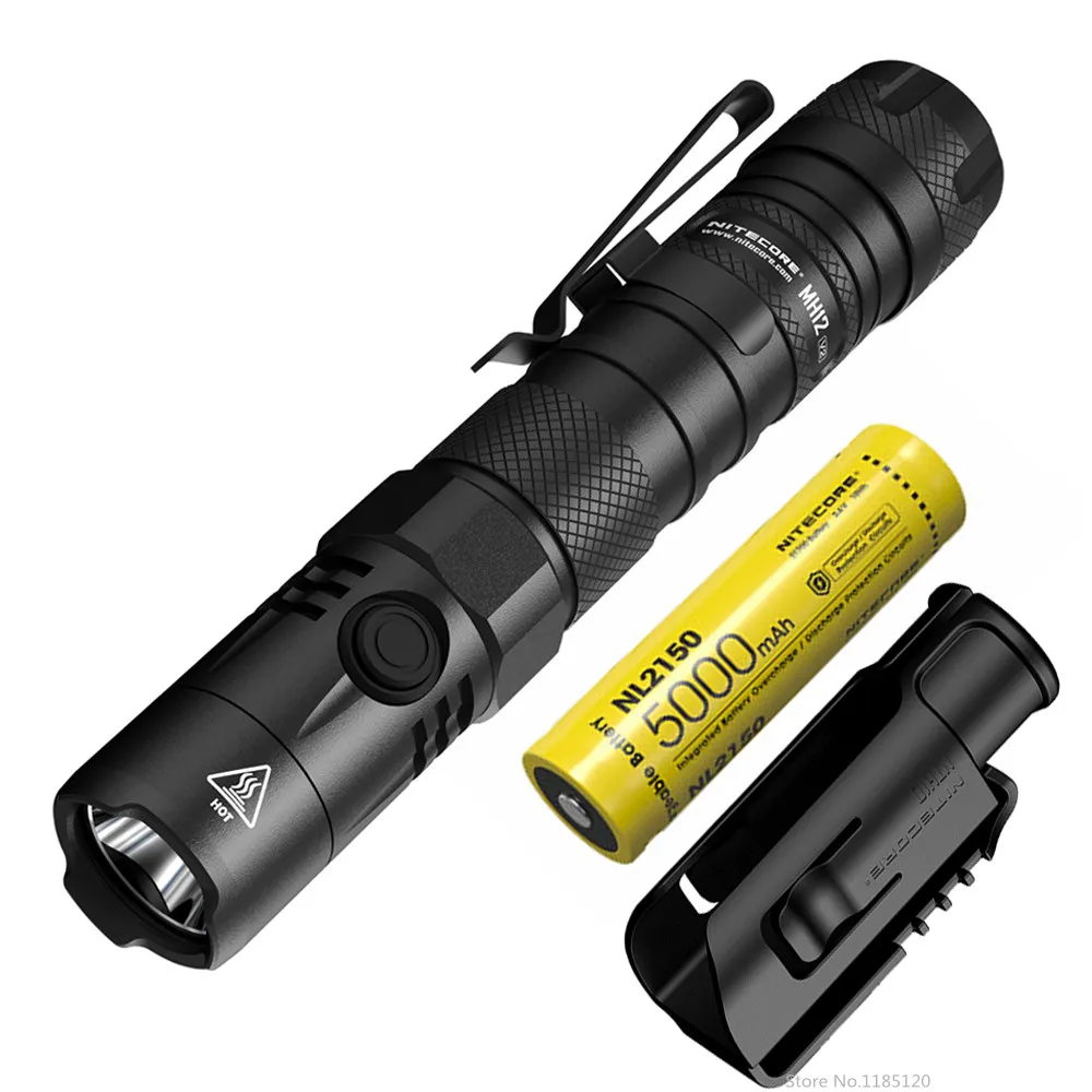 Фонарик NITECORE MH12 V2 перезаряжаемый 21700 1200 люмен для занятий спортом на открытом