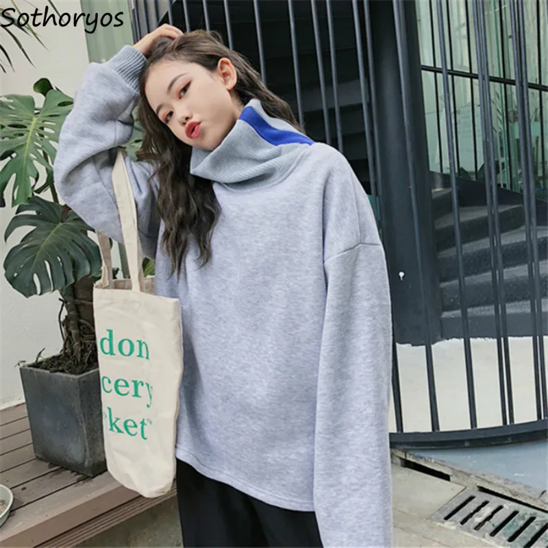 Женские толстовки в Корейском стиле толстый бархатный пуловер высокого качества