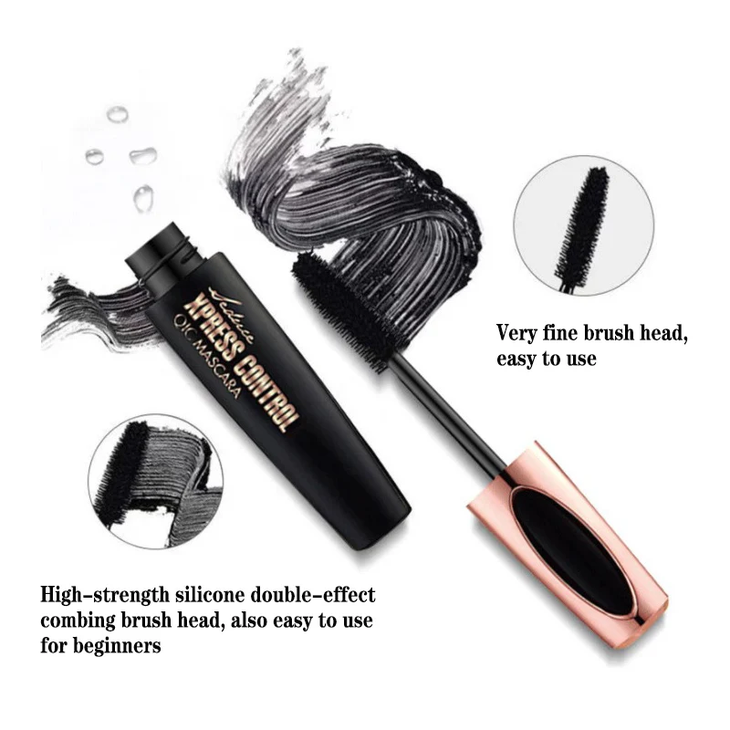 Тушь для ресниц 4D с шелковым волокном Удлиняющая водоСТОЙКАЯ долговечная