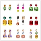 Серьги-подвески женские с кристаллами, яркие Стразы