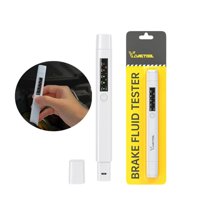 

Практичная электронная ручка для тестирования тормозной жидкости Mini OBD2, общий диагностический инструмент для автомобиля