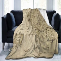 blanket middle earth map throw blanket ultra soft velvet blanket lightweight bed blanket quilt durable home decor fleece blanket