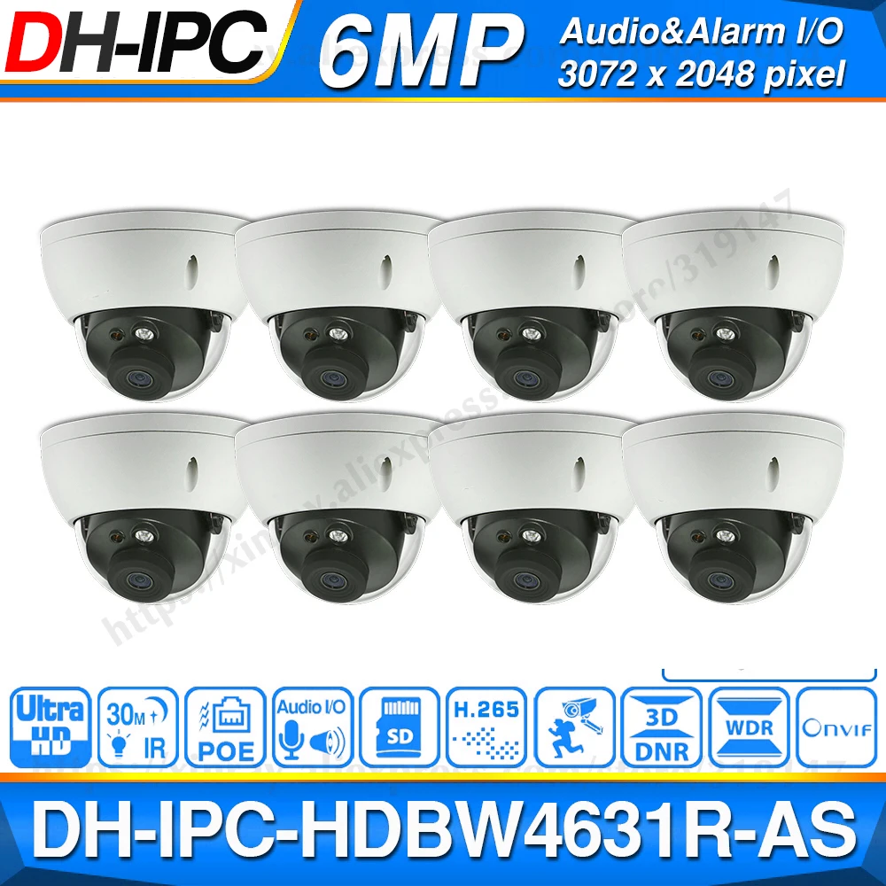 Оптовая Продажа DH 6MP камера IPC HDBW4631R AS Обновление от HDBW4431R IK10 IP67 аудио и сигнальный