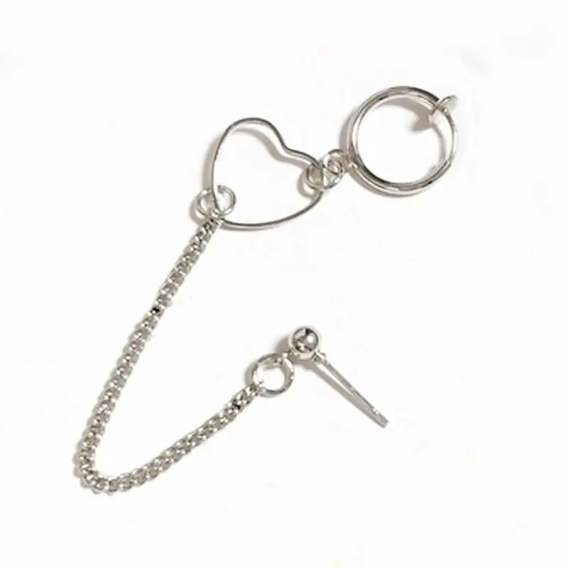 

1pcs Fashion Women Punk Hip Hop Long Chain Drop Earrings Circle Heart Dangle Earrings Accessories Korean Jewelry
