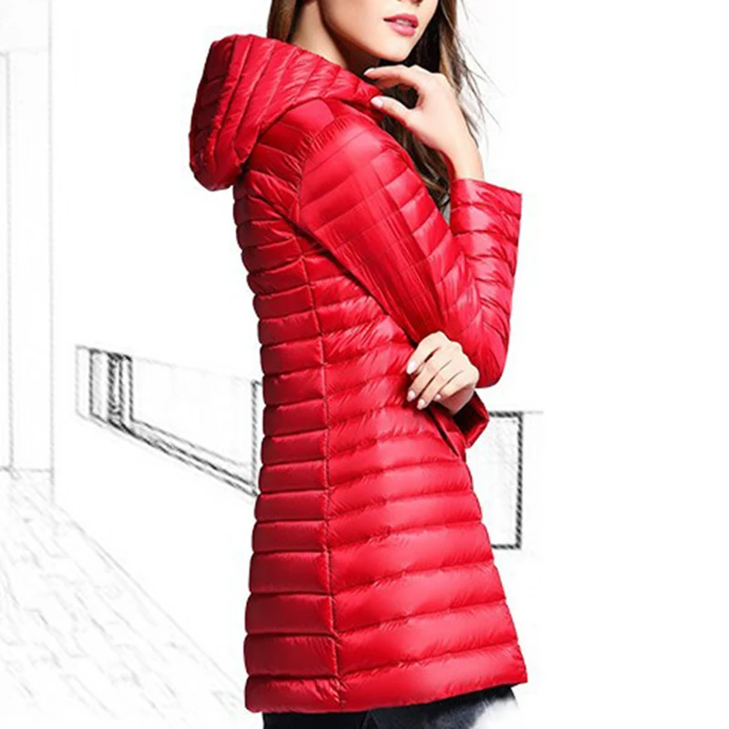 Sfit женское тонкое пуховое пальто легкий пуховик короткое зимнее с капюшоном