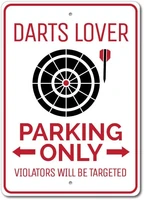 darts lover sign darts parking sign dartboard sign darts lover gift sign dartboard decor dart player aluminum sign