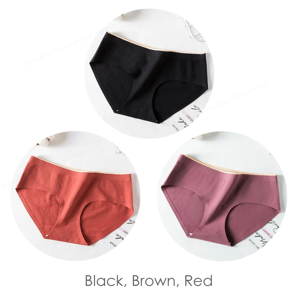 Black Brown Red Новые Бесшовные женские трусы, сексуальные хлопковые трусики, женское нижнее белье, трусы, женское нижнее белье, интимные женские трусики - Цвет: Black Brown Red