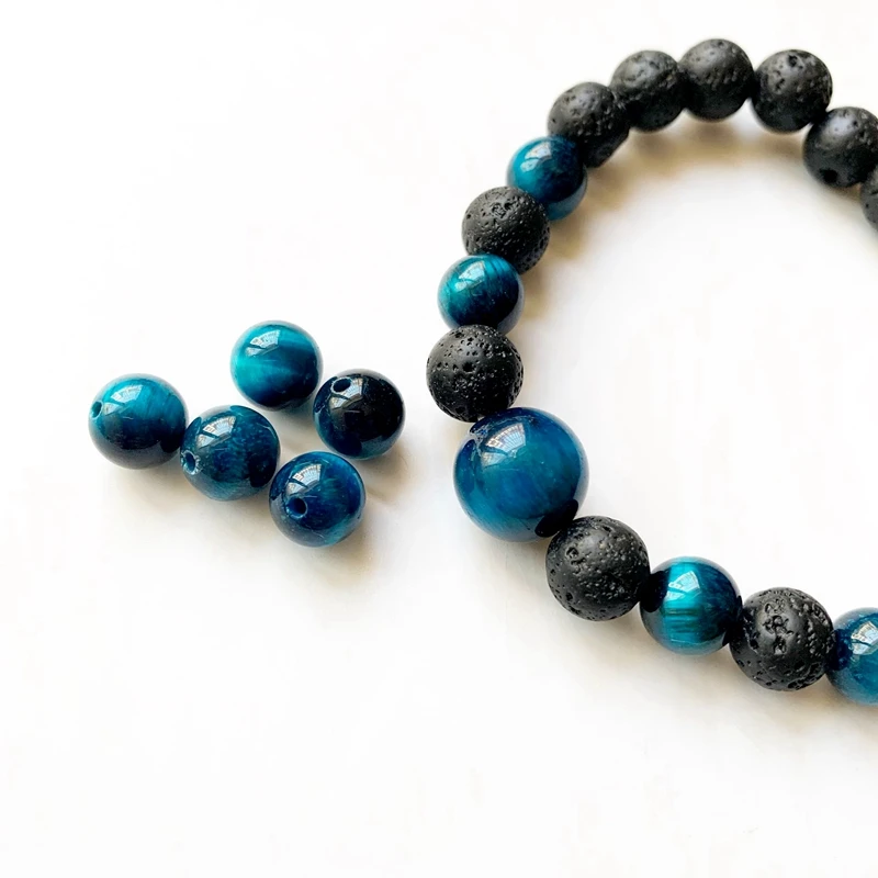 Natural Healing Crystal Beads Strand Gold Red Green Blue Tiger Eye Stone Loose Round 4 6 8mm | Украшения и аксессуары