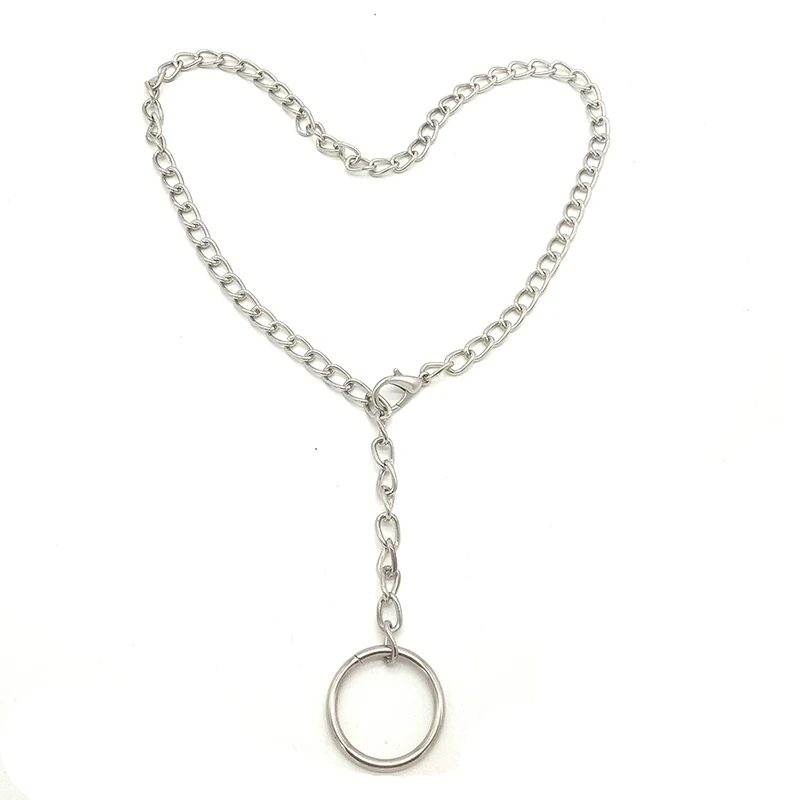 Готическое ожерелье в стиле панк чокер воротник готика с круглым кулоном