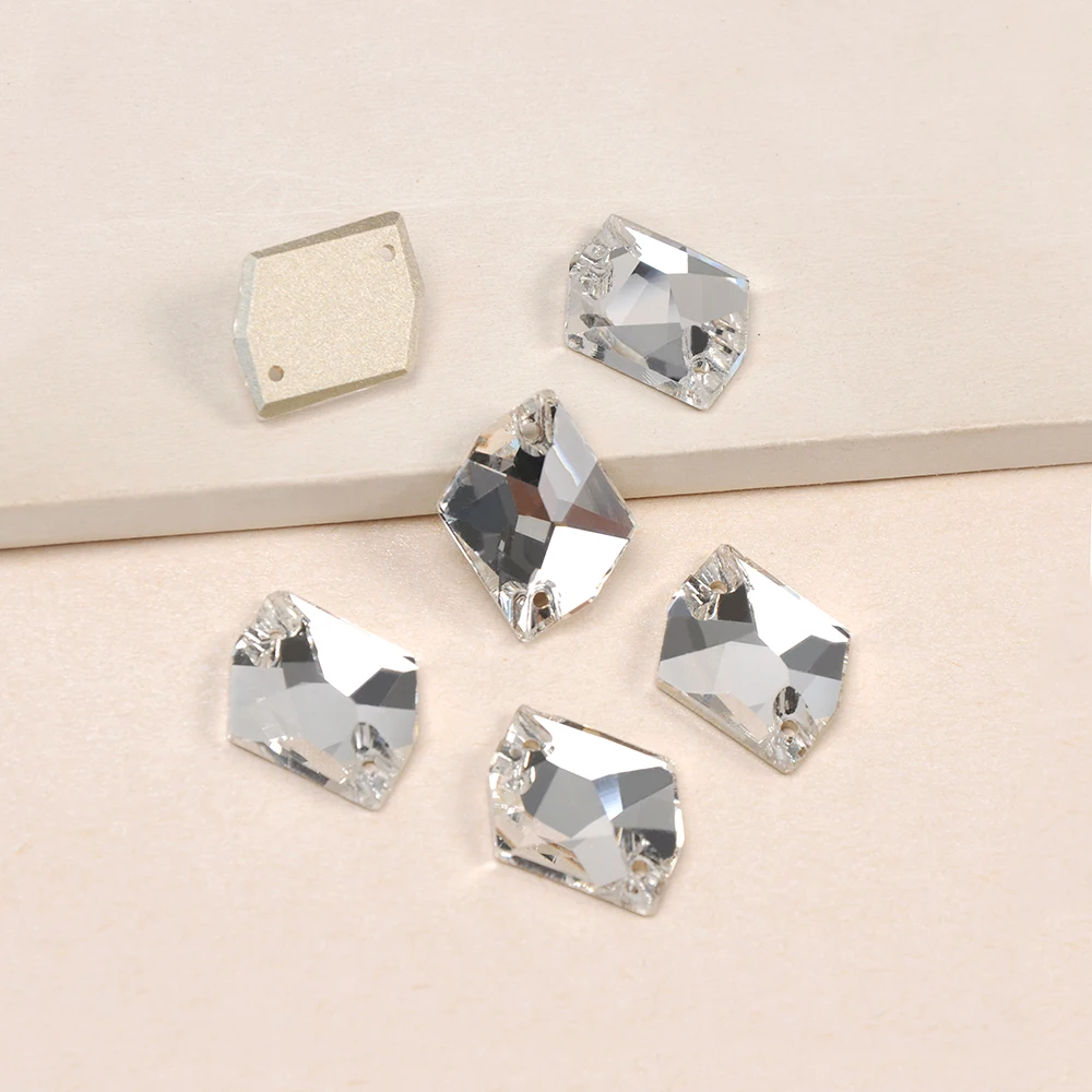 

CTPA3bl Clear Cosmic Glass Strass Glitter Flatback Crystal Sew On Rhinestones DIY Sewing Accessories For Garment Decorations