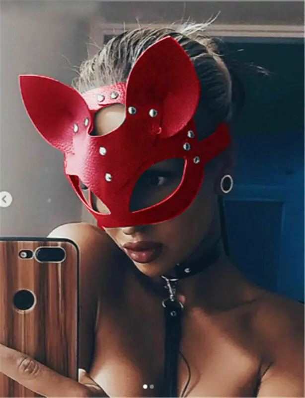 Женская сексуальная маска полуглаза для косплея кошачья кожа взрослых игра