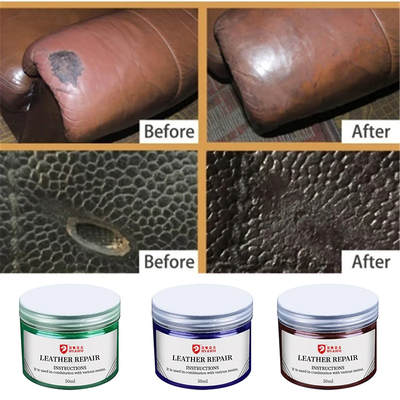 

50 ML 8 Colours Leather Repair Gel Sofa Scratch Crack Seat Leather Complementary Repair Refurbishing Cream Leather Cleaner TSLM1